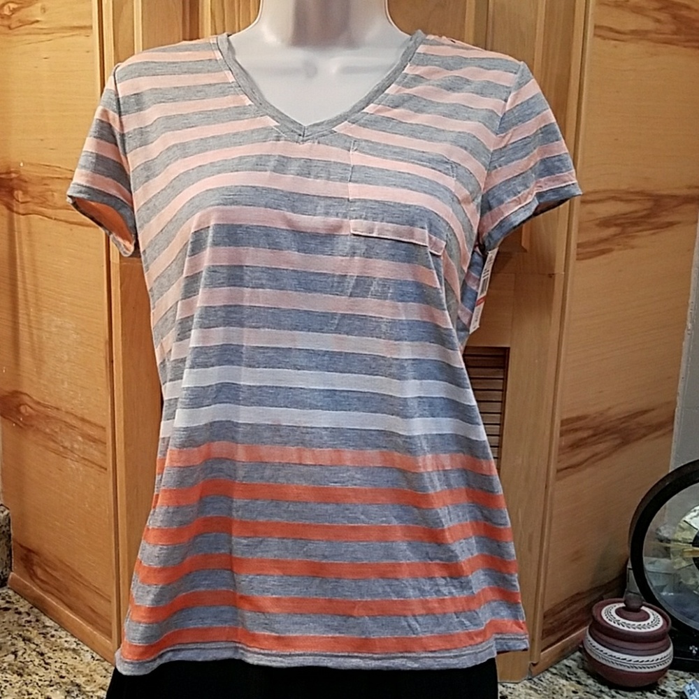 Vince Camuto ombré striped top XS